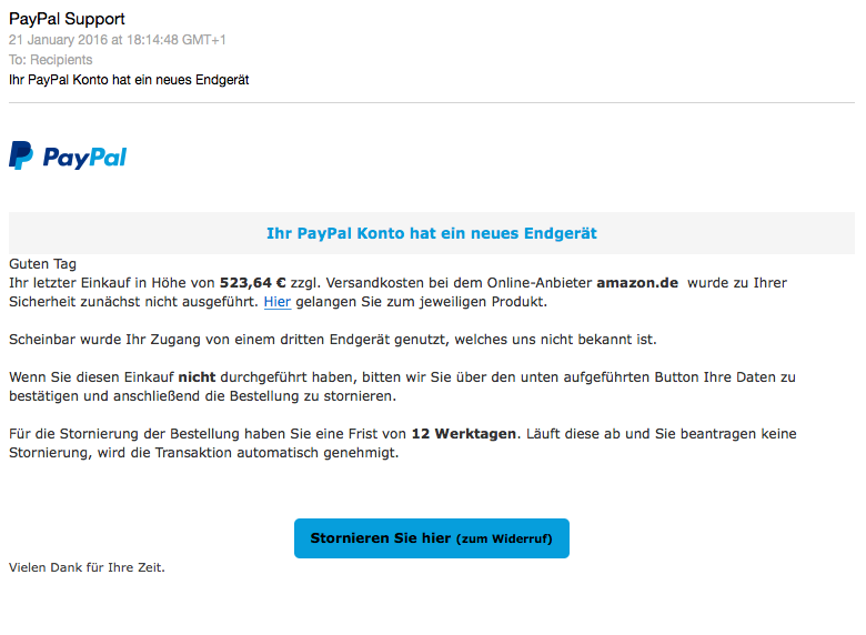 PayPal Phising